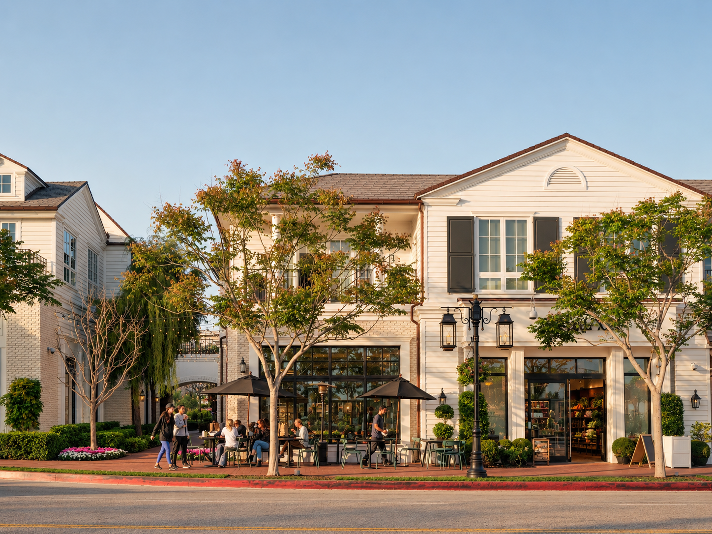 Rendering of the connected Peachtree Village retail storefronts